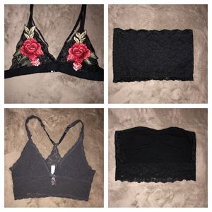 4 piece bandeau and bralette bundle!